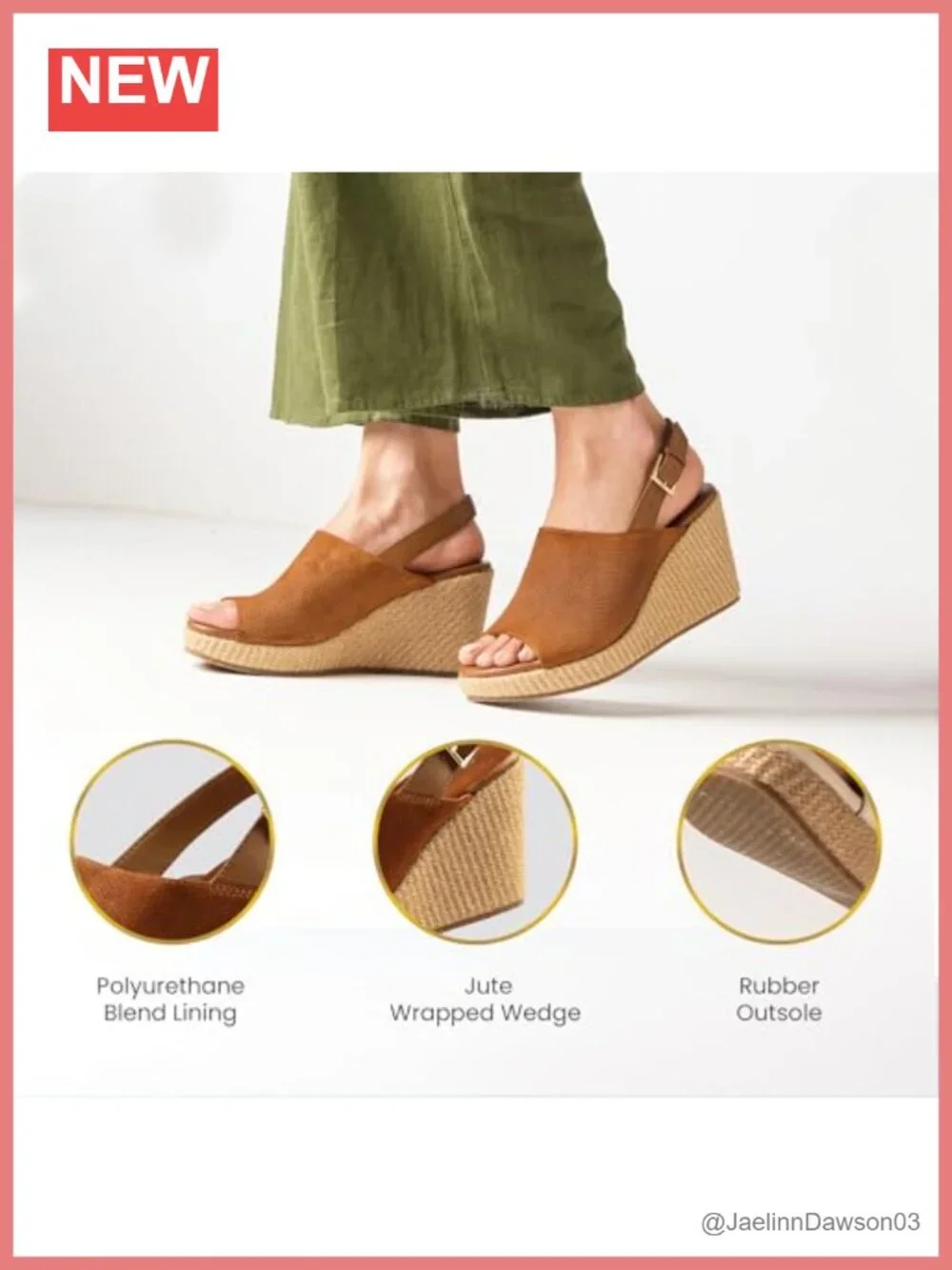 Women's Leather Wedge Sandals with Espadrille Style, Buckle Slingback, Summer